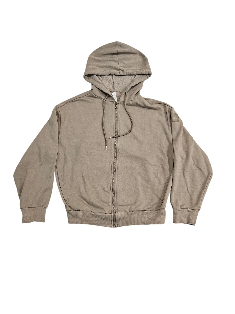 Alo Yoga Hype Hoodie in Gravel Small